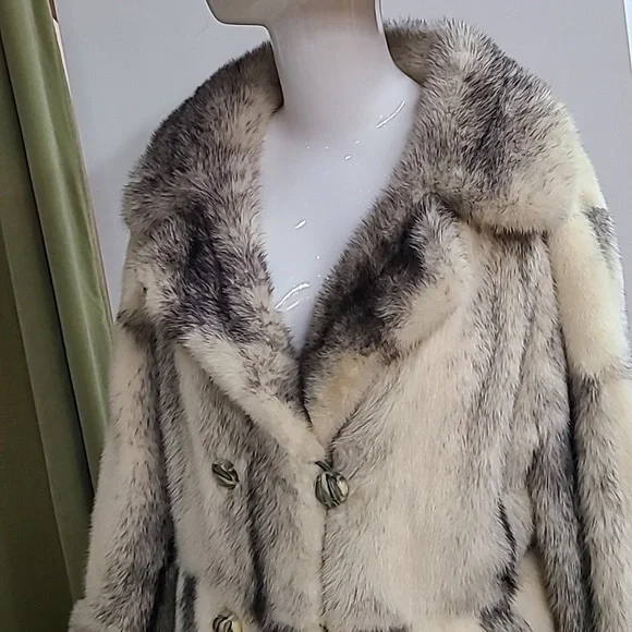 Genuine midi Fur coat - Picture 3 of 16